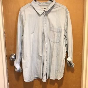Light blue old navy denim button down